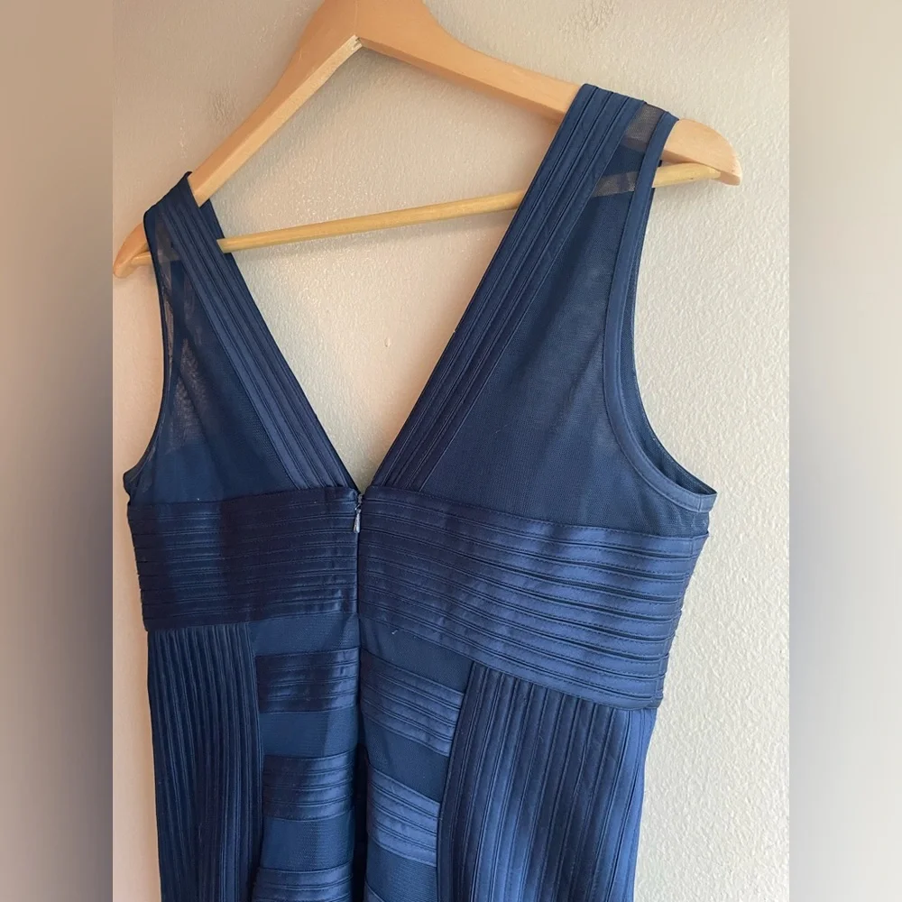 JS Collections Women Navy Blue Maxi Dress Size 8 - Picture 11 of 15